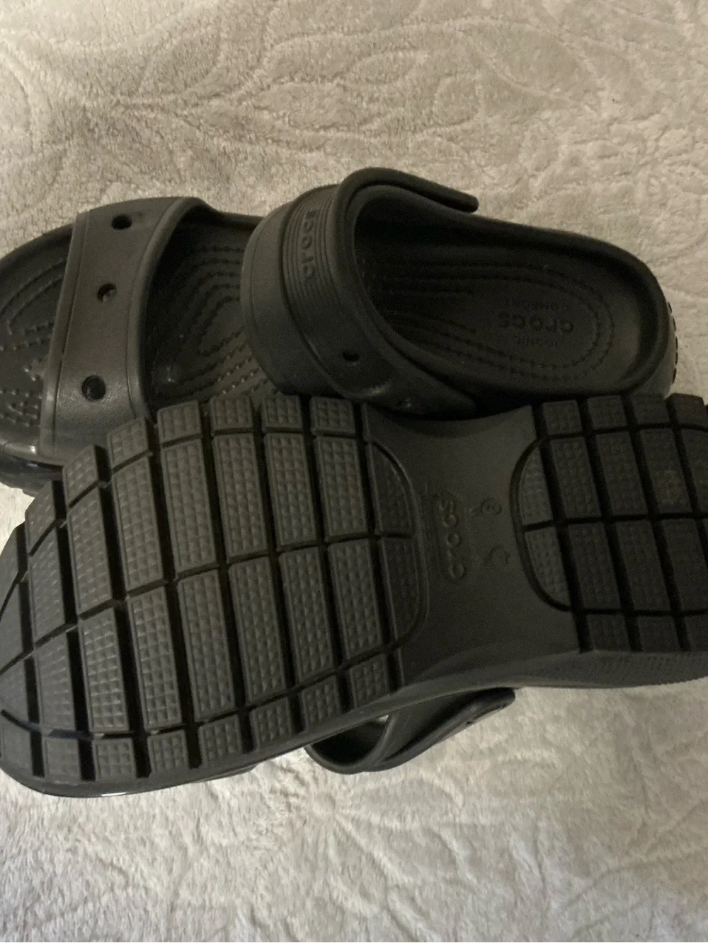 CROCS Women's Black Platform Slide Sandals